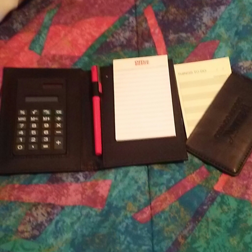 Folder with Calculator, pad, ID Holder